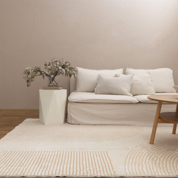 Velvet Luxe Arches Cream Beige Washable Rug, [cheapest rugs online], [au rugs], [rugs australia]