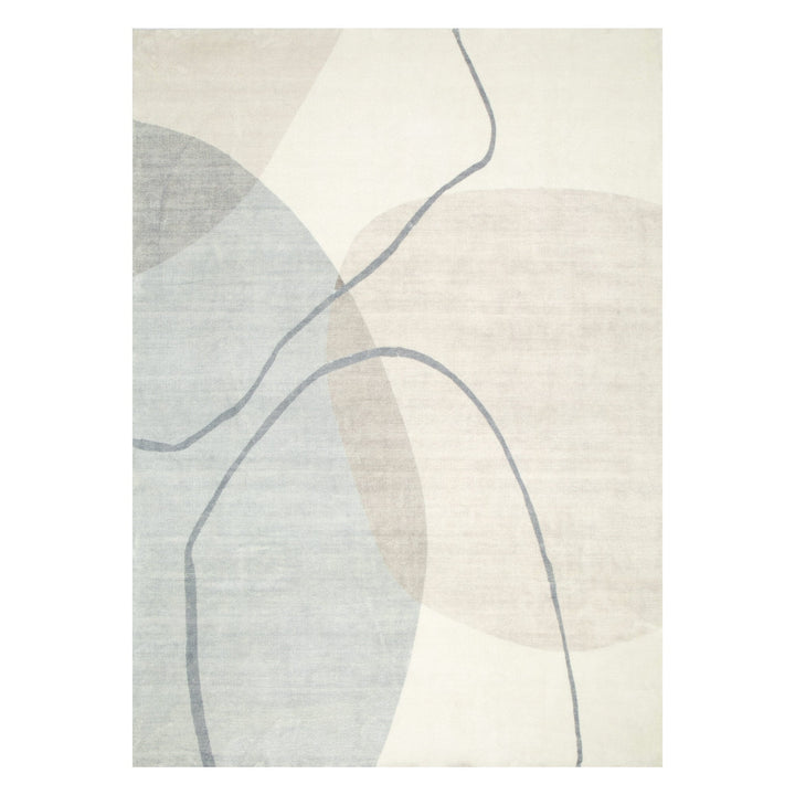 Velvet Luxe Watercolour Cream Blue Washable Rug, [cheapest rugs online], [au rugs], [rugs australia]