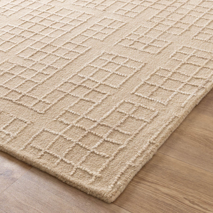 Arden Croissant Beige Knitted Wool Rug, [cheapest rugs online], [au rugs], [rugs australia]