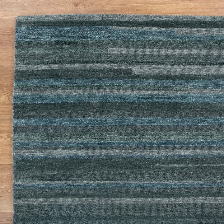 Nordic Nest Linear Teal Wool Rug, [cheapest rugs online], [au rugs], [rugs australia]