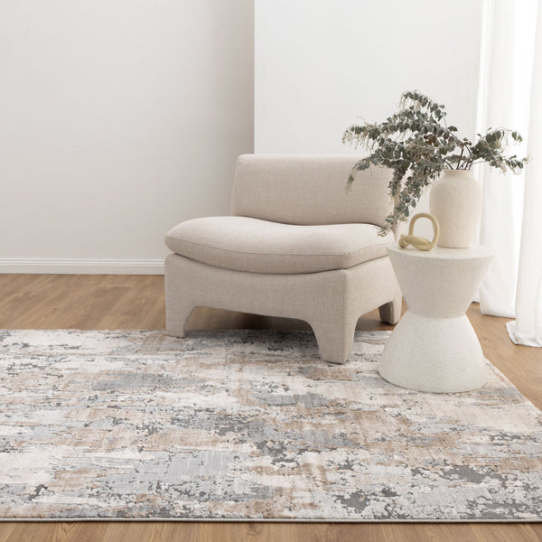 Symphony Watercolour Astract Grey and Beige Rug, [cheapest rugs online], [au rugs], [rugs australia]