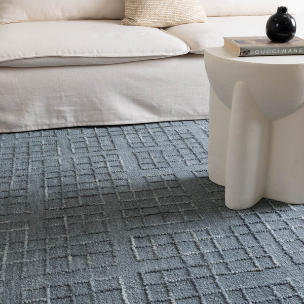 Arden Steel Blue Knitted Wool Rug, [cheapest rugs online], [au rugs], [rugs australia]