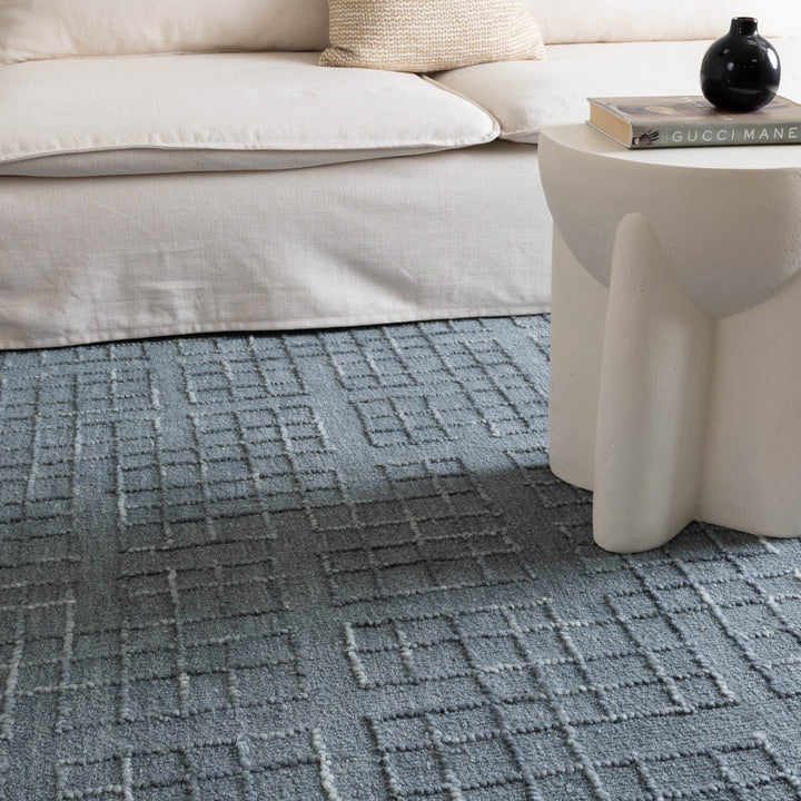 Arden Steel Blue Knitted Wool Rug, [cheapest rugs online], [au rugs], [rugs australia]