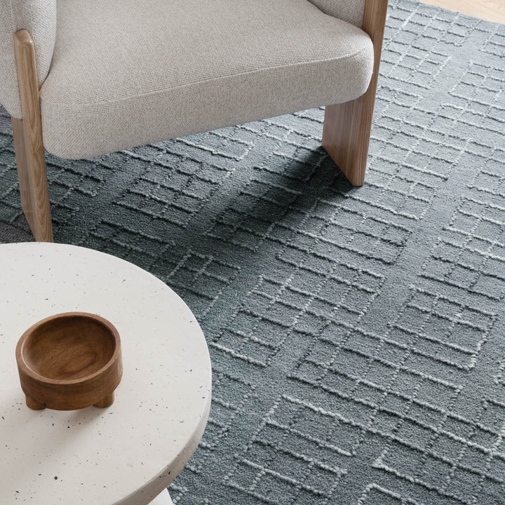 Arden Steel Blue Knitted Wool Rug, [cheapest rugs online], [au rugs], [rugs australia]