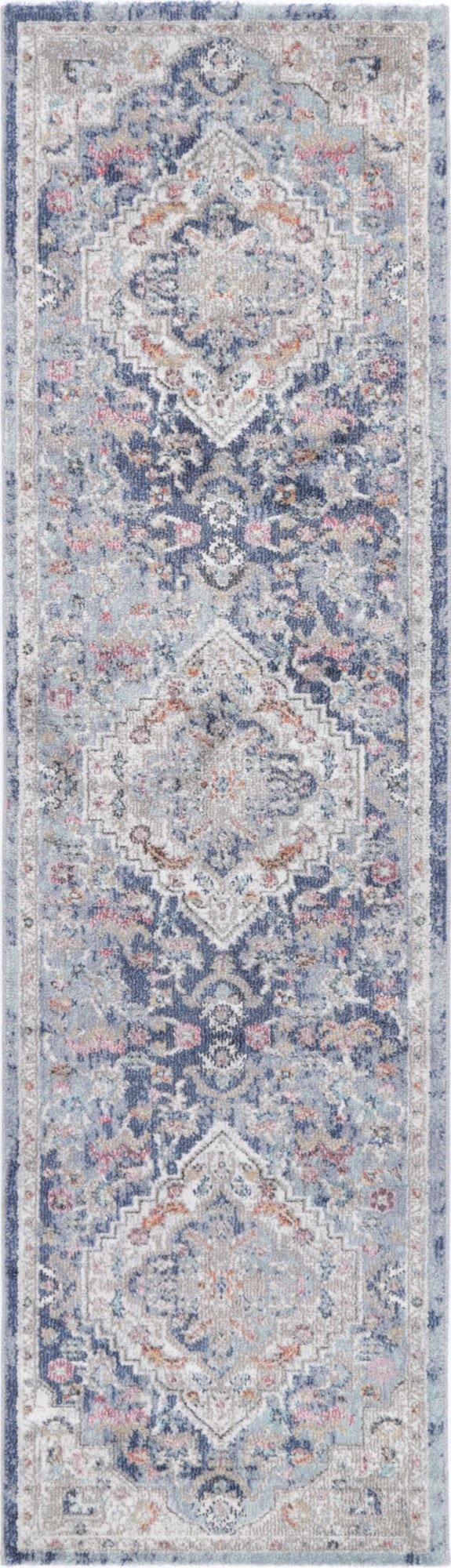 Clara Alexander Transitional Navy Multi Rug - The Rugs