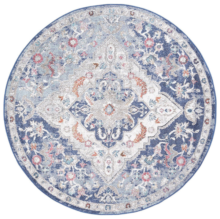 Clara Alexander Transitional Navy Multi Rug - The Rugs