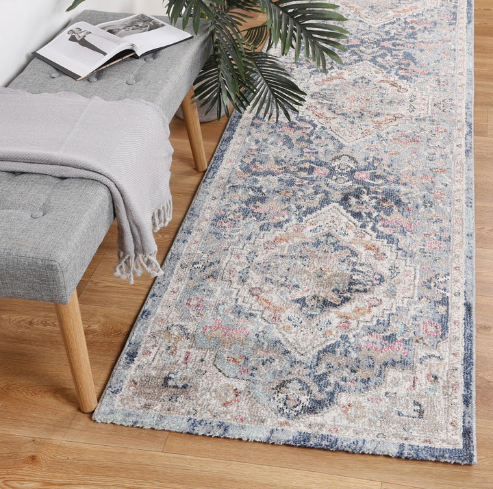 Clara Alexander Transitional Navy Multi Rug - The Rugs