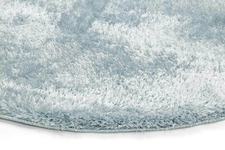 Oasis Soft Shag Round Rug Teal - The Rugs