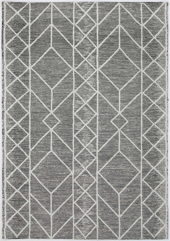 Braided Amara Bohemian Geometric Rug Charcoal - The Rugs