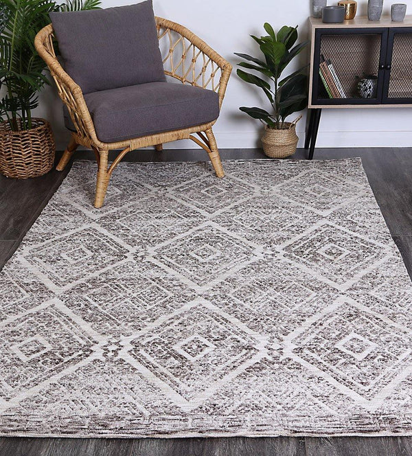 Skylar Diamond Grey Rug - The Rugs