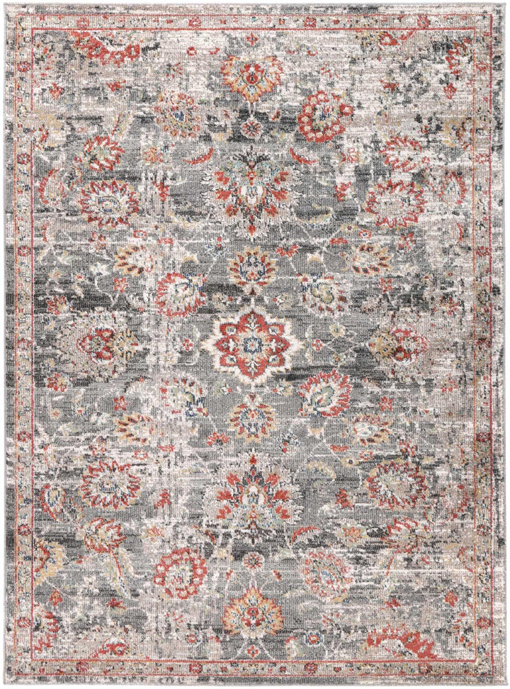 Zulu Rust Floral Rug - The Rugs