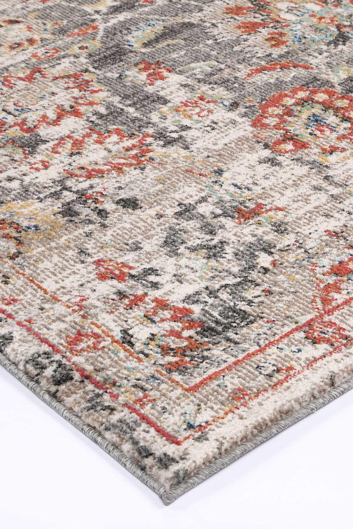 Zulu Rust Floral Rug - The Rugs