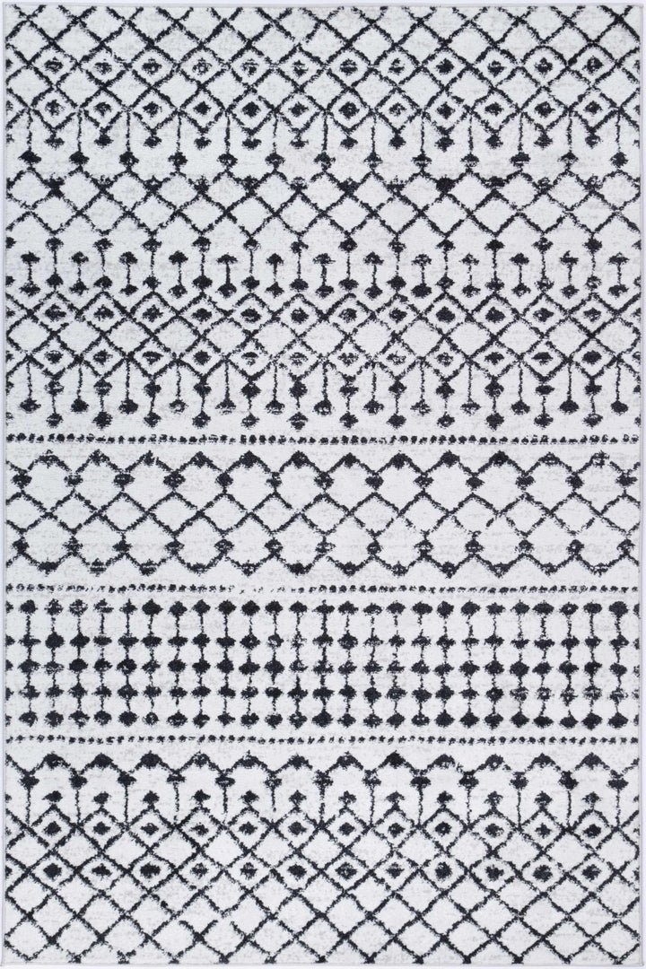 Alice Tribal Black White Rug - The Rugs