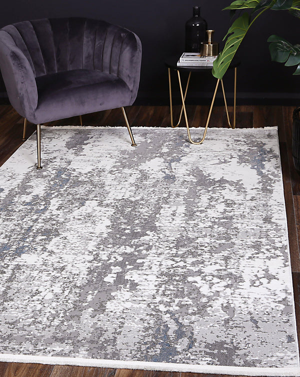 Cascade Modern Grey Blue Rug - The Rugs