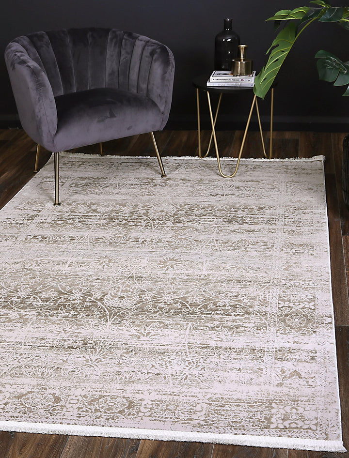 Cascade Solid Beige Modern Rug - The Rugs