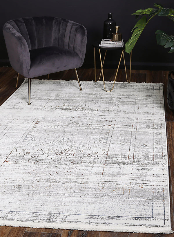 Cascade Traditional Grey Multi Rug - The Rugs