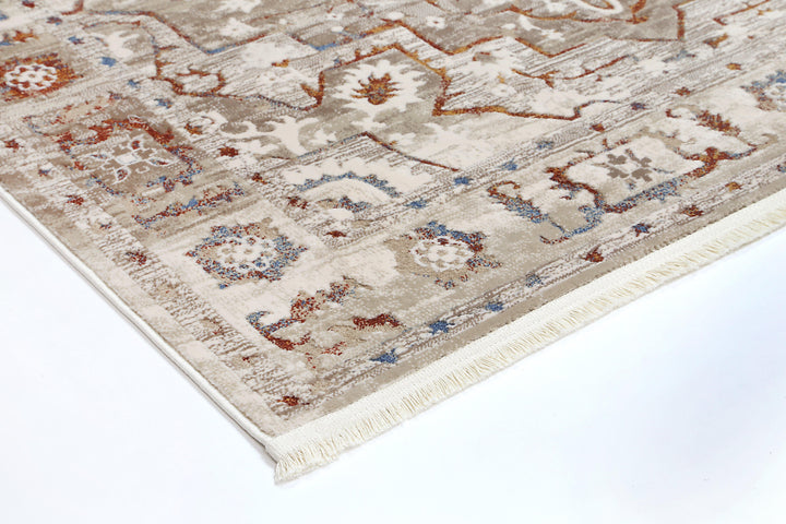 Cascade Medalion Beige Multi Rug - The Rugs
