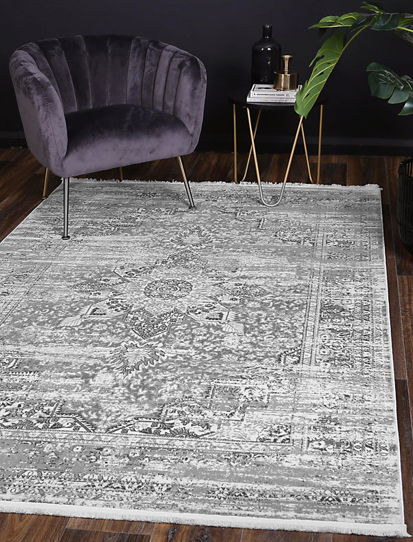 Cascade Medalion Grey Rug - The Rugs