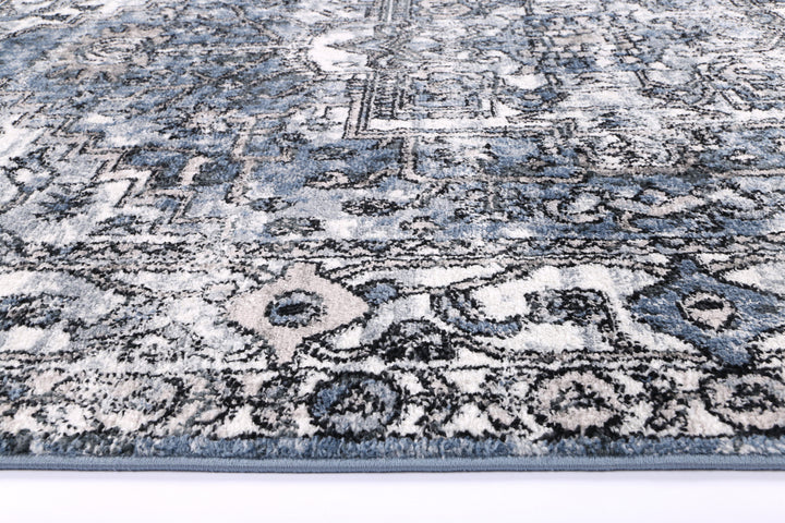 Abbot Traditional Blue Rug - The Rugs