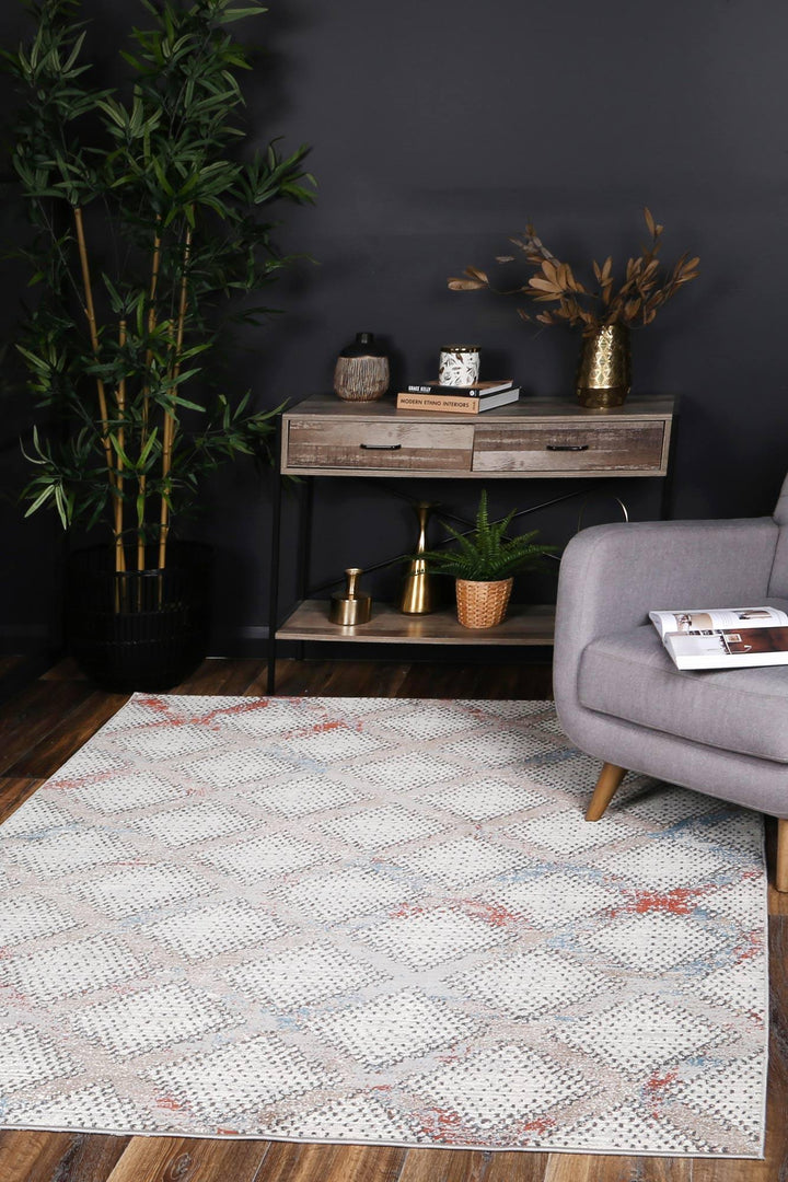Radiance Manisa Diamond Cream Rug - The Rugs