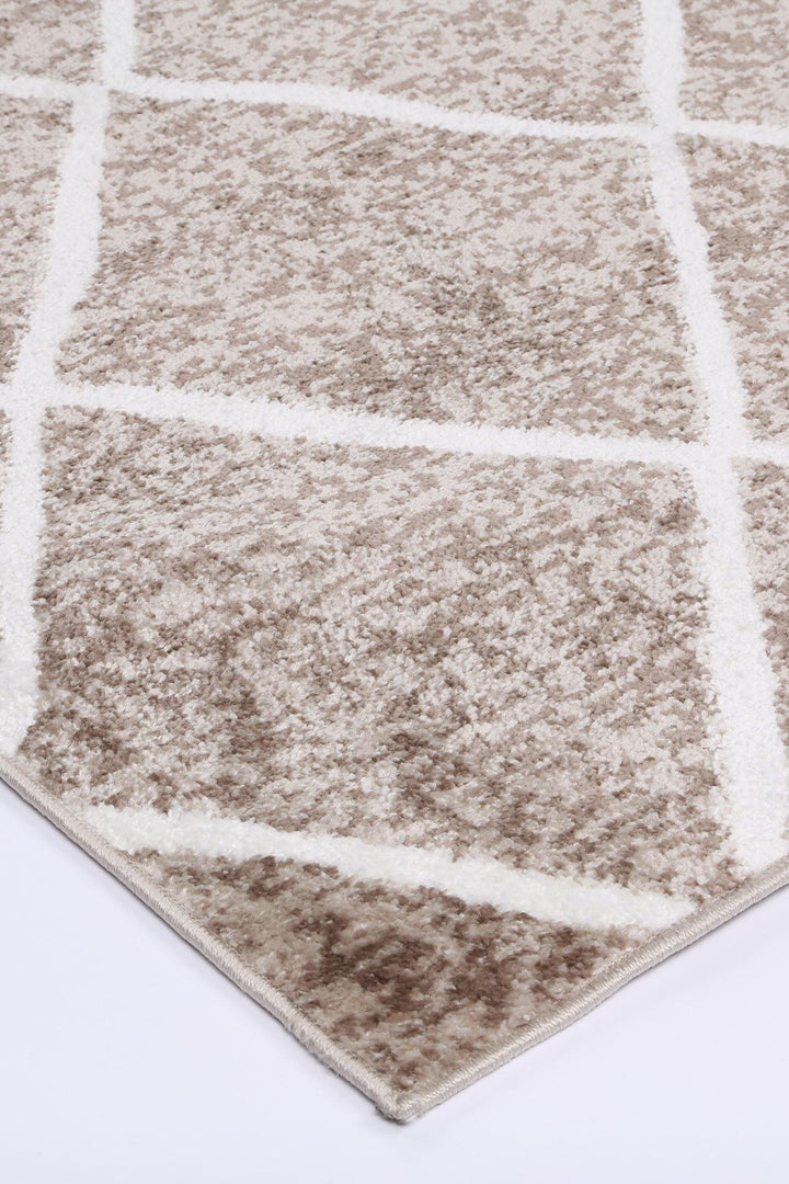 Layla Diamond Mocha Rug - The Rugs