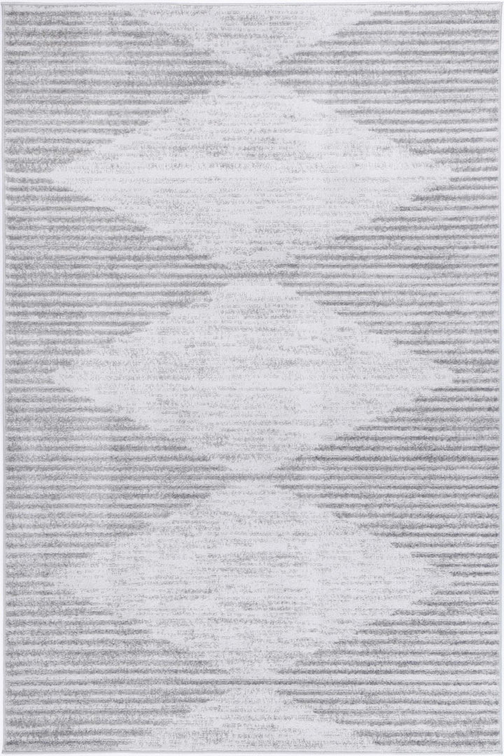 Layla Abstract Diamond Grey Rug - The Rugs