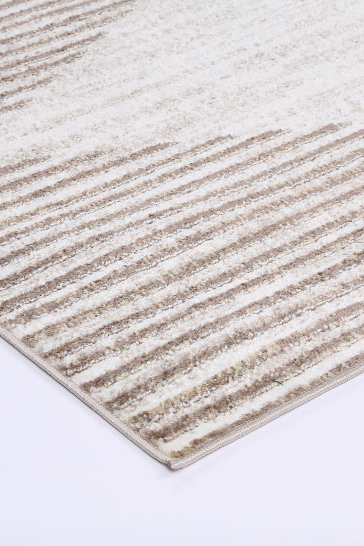 Layla Abstract Diamond Latte Rug - The Rugs