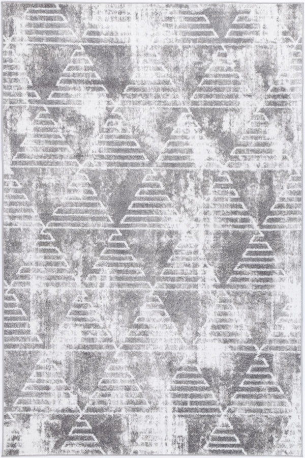 Layla Transitional Geometric Silver Rug - The Rugs