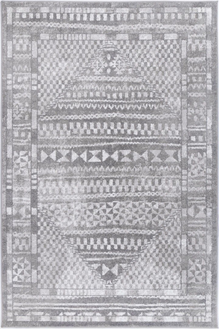 Layla Tribal Grey Rug - The Rugs