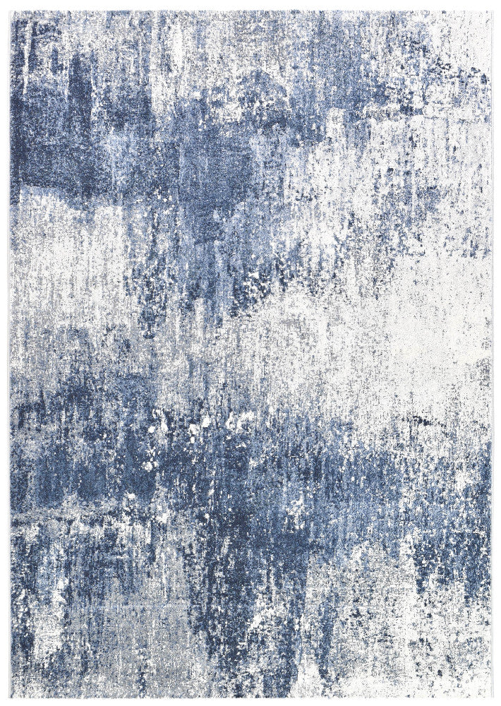 Zenith Washed Blue Abstract Rug, [cheapest rugs online], [au rugs], [rugs australia]