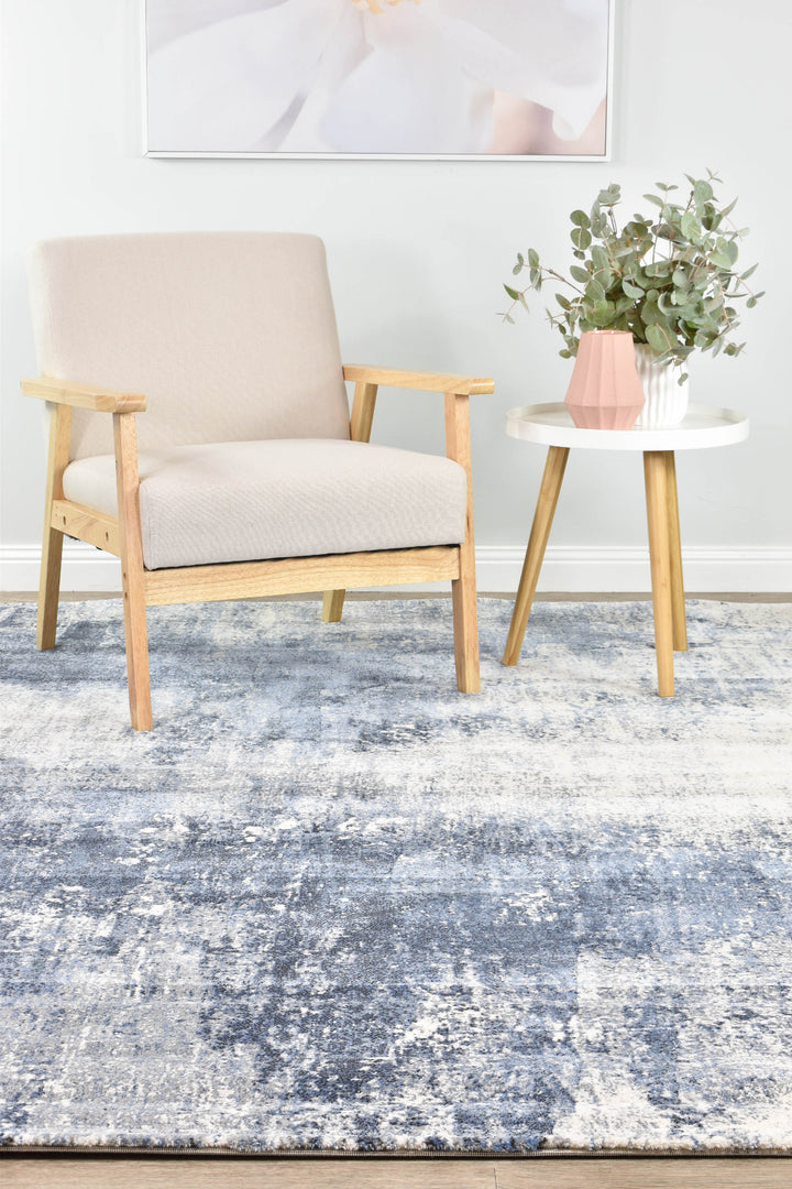 Zenith Washed Blue Abstract Rug, [cheapest rugs online], [au rugs], [rugs australia]