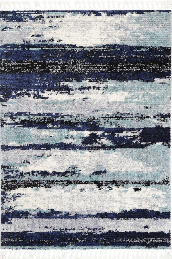 Cassandra Navy Blue Abstract Rug