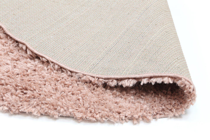 Danso Shaggy Blush Pink Round Rug - The Rugs