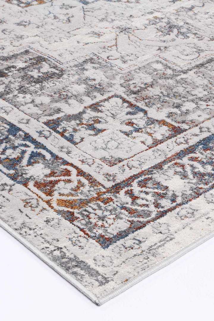 Drift Tribal Grey Multi Floral Rug - The Rugs