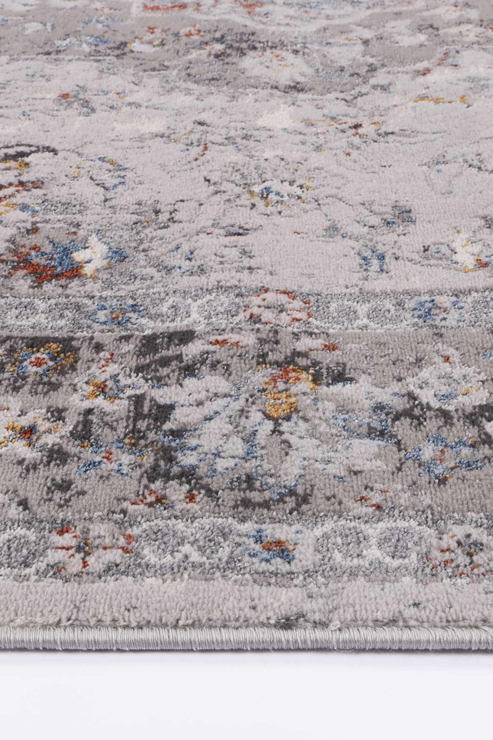 Drift Grey Multi Floral Traditional Rug - The Rugs