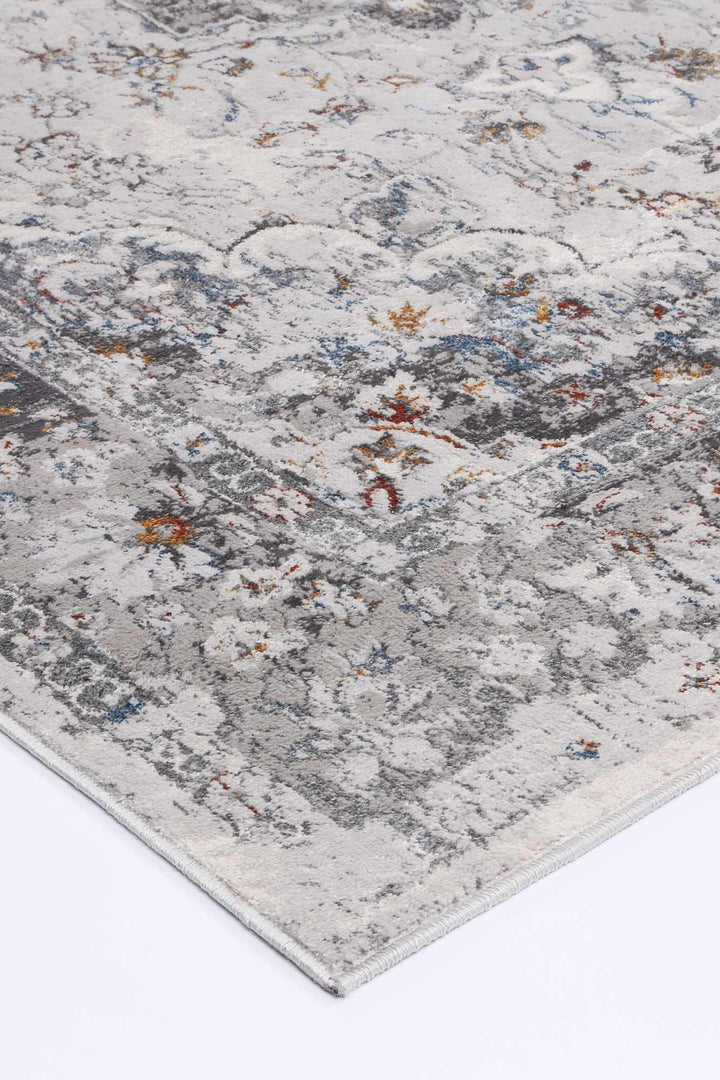 Drift Grey Multi Floral Traditional Rug - The Rugs