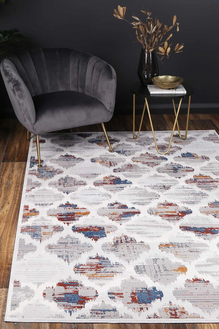 Drift Grey Multi Lattice Rug - The Rugs