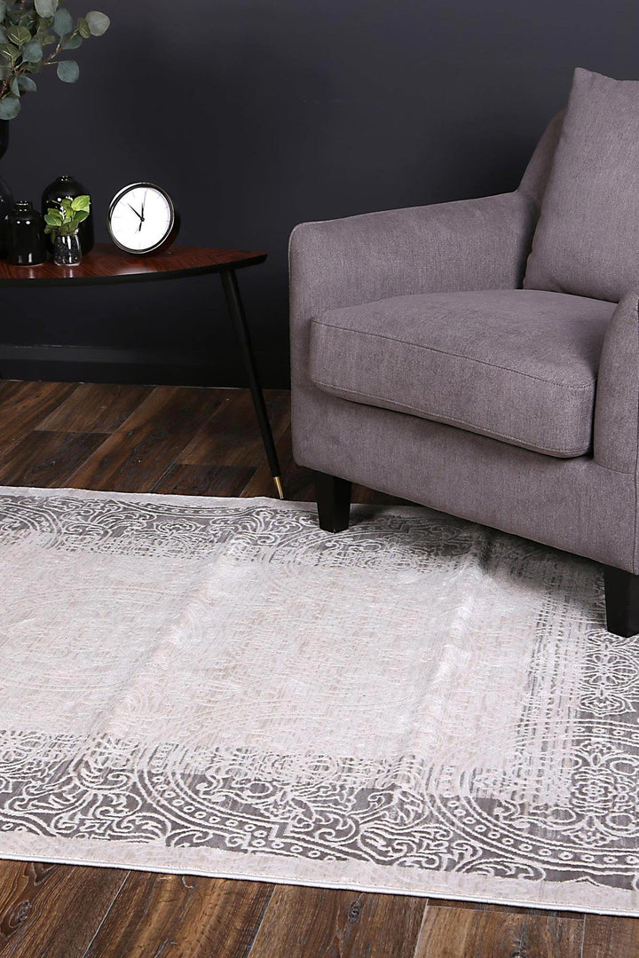 Dante Classic Border Cream Rug - The Rugs