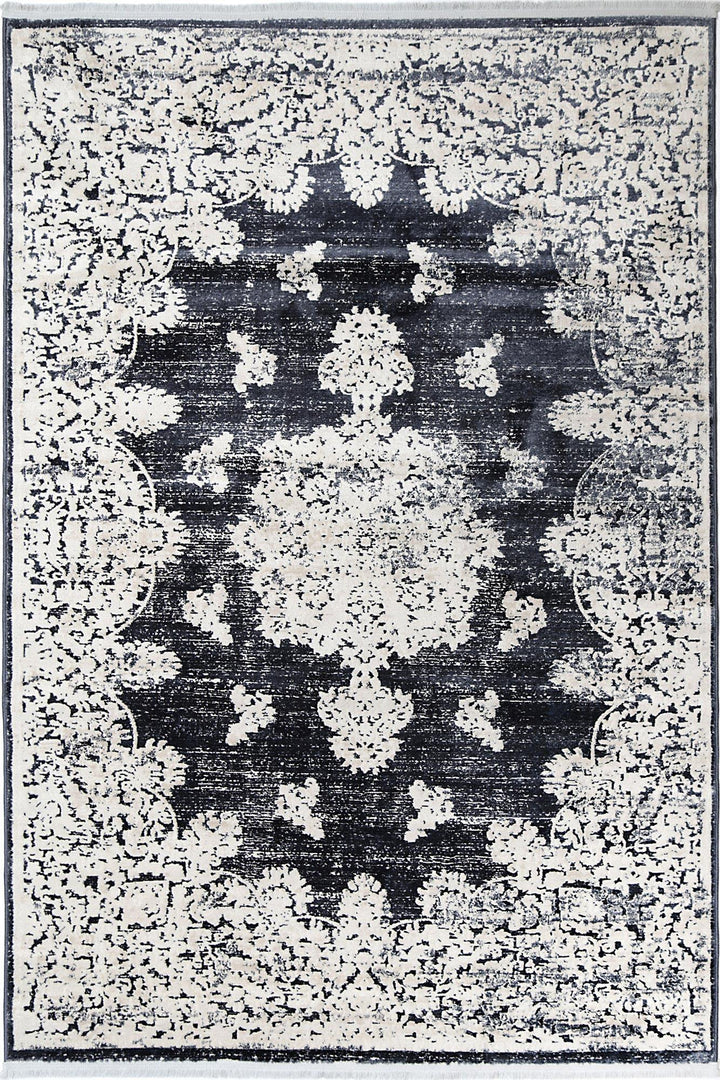 Dante Medallion Navy Rug - The Rugs