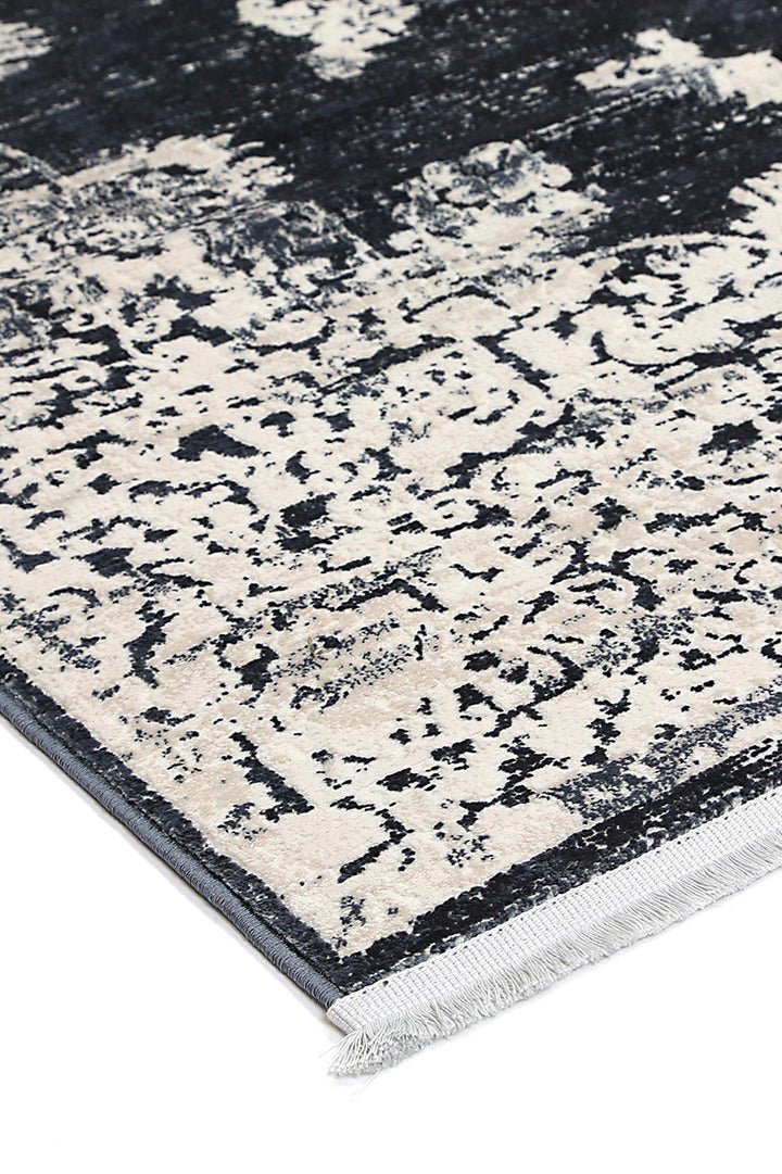 Dante Medallion Navy Rug - The Rugs