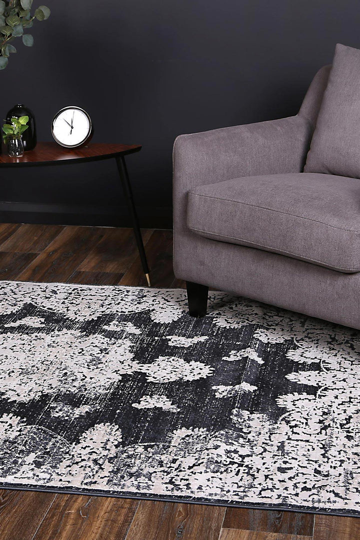 Dante Medallion Navy Rug - The Rugs