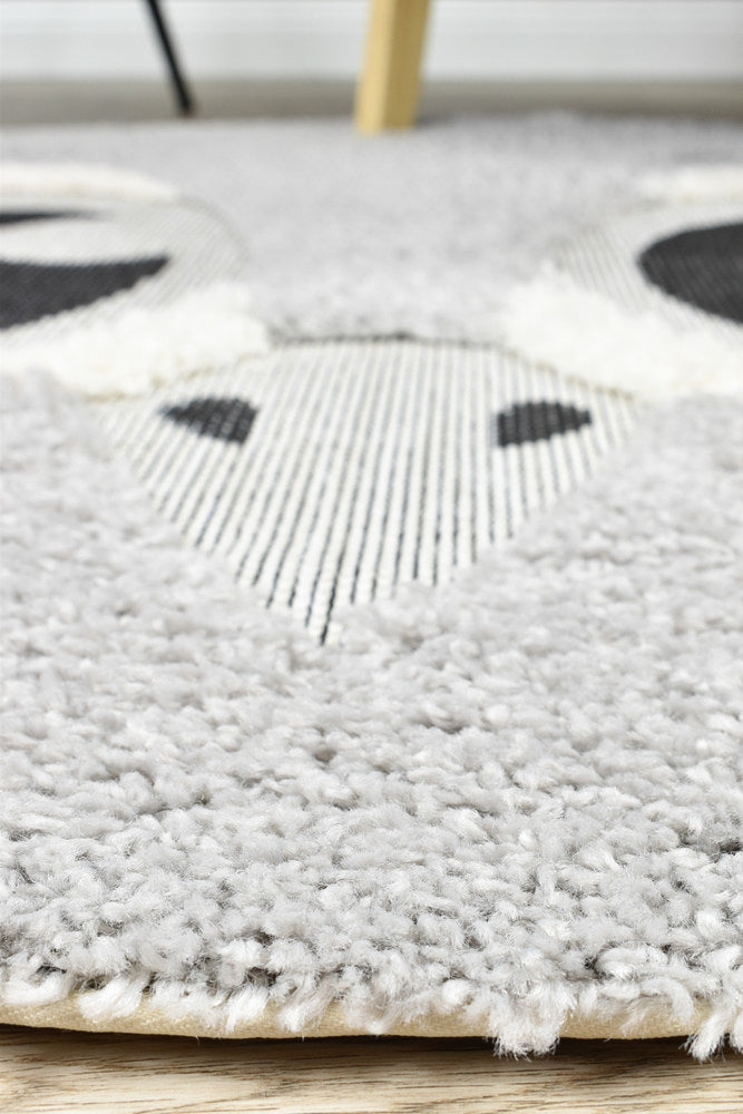 Kingdom Grey Silver Kids Plush Bird Rug, [cheapest rugs online], [au rugs], [rugs australia]