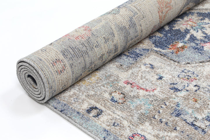 Clara Alexander Transitional Navy Multi Rug - The Rugs