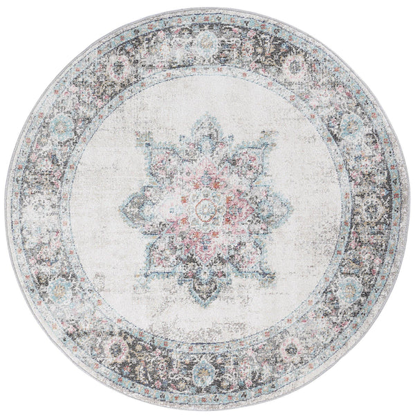 Clara Brentwood Transitional Cream Round Rug - The Rugs