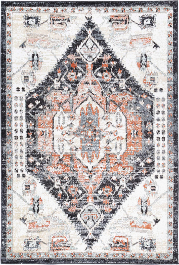 Shop Abbot Traditional Black Cream Rugs | The Rugs