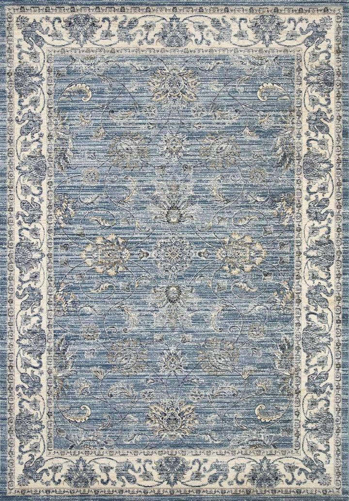 Casper Chobi Transitional Design Blue Rug, [cheapest rugs online], [au rugs], [rugs australia]
