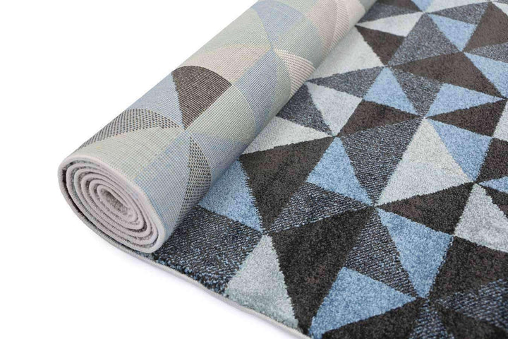 Divinity Triangle Blue Grey Modern Rug, [cheapest rugs online], [au rugs], [rugs australia]