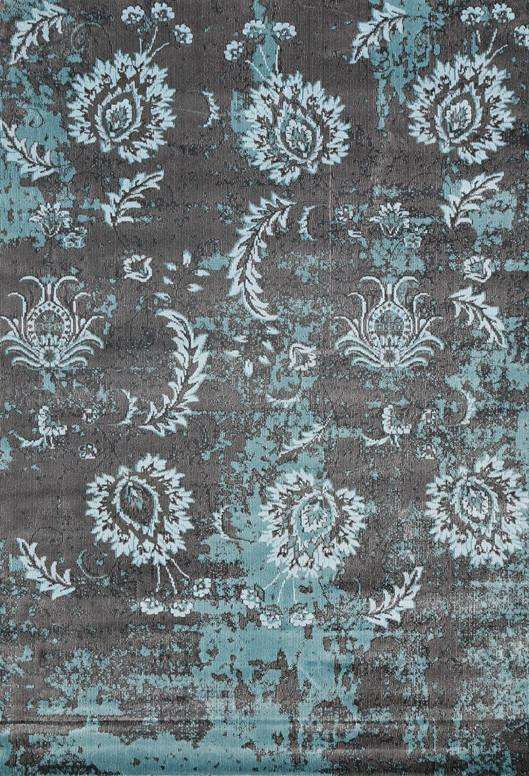 Dreamscape Grey And Blue Floral Pattern Rug, [cheapest rugs online], [au rugs], [rugs australia]