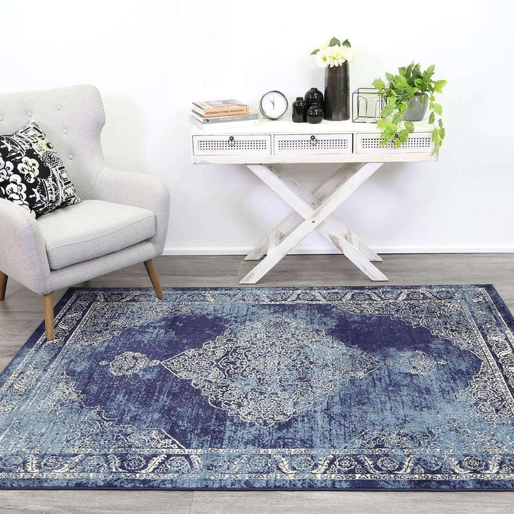 Eden Navy Distressed Contemporary Rug, [cheapest rugs online], [au rugs], [rugs australia]