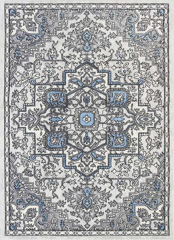 Emory Blue and Grey Distressed Vintage Rug, [cheapest rugs online], [au rugs], [rugs australia]
